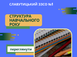 Структура навчального року. Режим роботи закладу